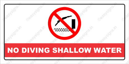 No Diving Shallow Water