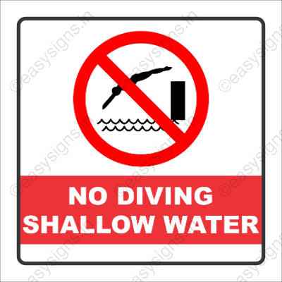 No Diving Shallow Water