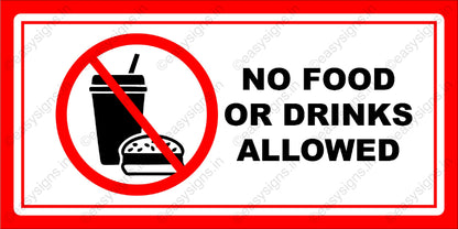 No Food or Drink Allowed
