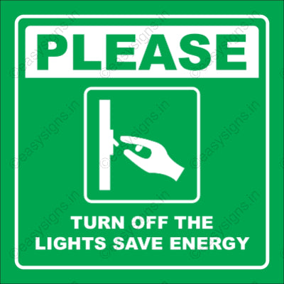 Please Turn Off The Lights Save Energy