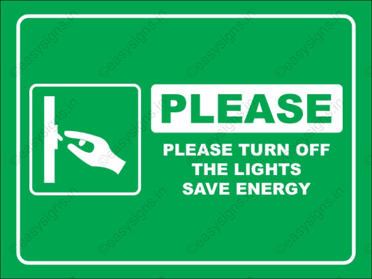 Please Turn Off The Lights Save Energy