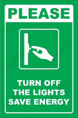 Please Turn Off The Lights Save Energy