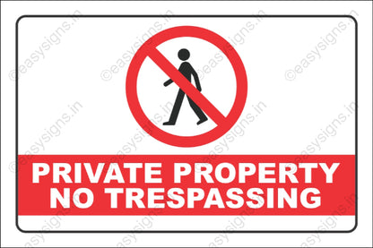 Private Property No Trespassing