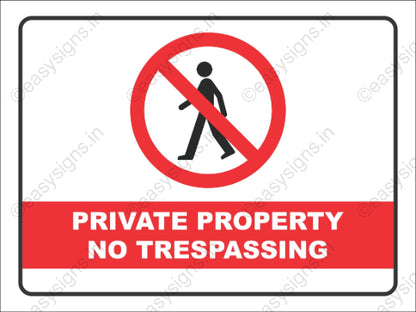 Private Property No Trespassing