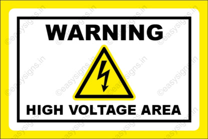 Warning: High Voltage Area