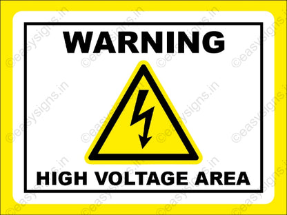 Warning: High Voltage Area