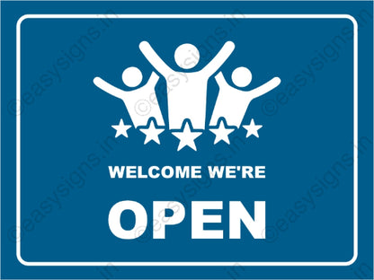 Welcome We're Open