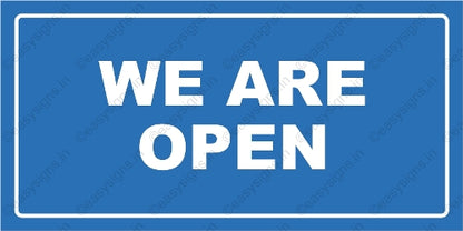 We Are Open