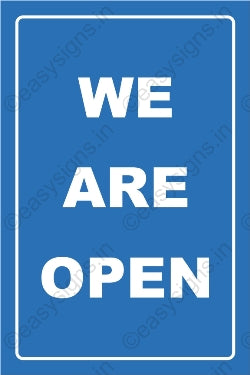 We Are Open