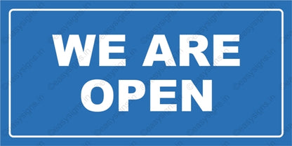 We Are Open